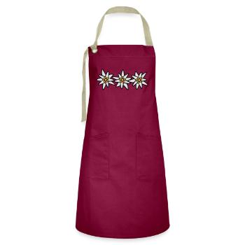 Edelweiss Trio - Tablier contrasté - bordeaux/sable - Devant - Zoe (177cm)