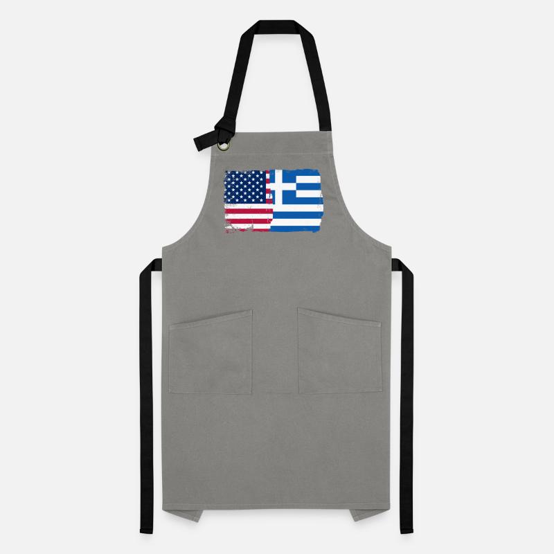 Fusion du drapeau de la Grèce des États-Unis Tablier contrasté