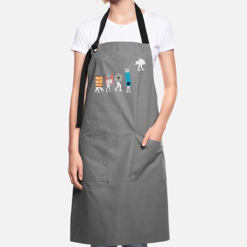 Cloud-Computing-Lustige Programmierer-Daten-KI-Software Kontrastschürze