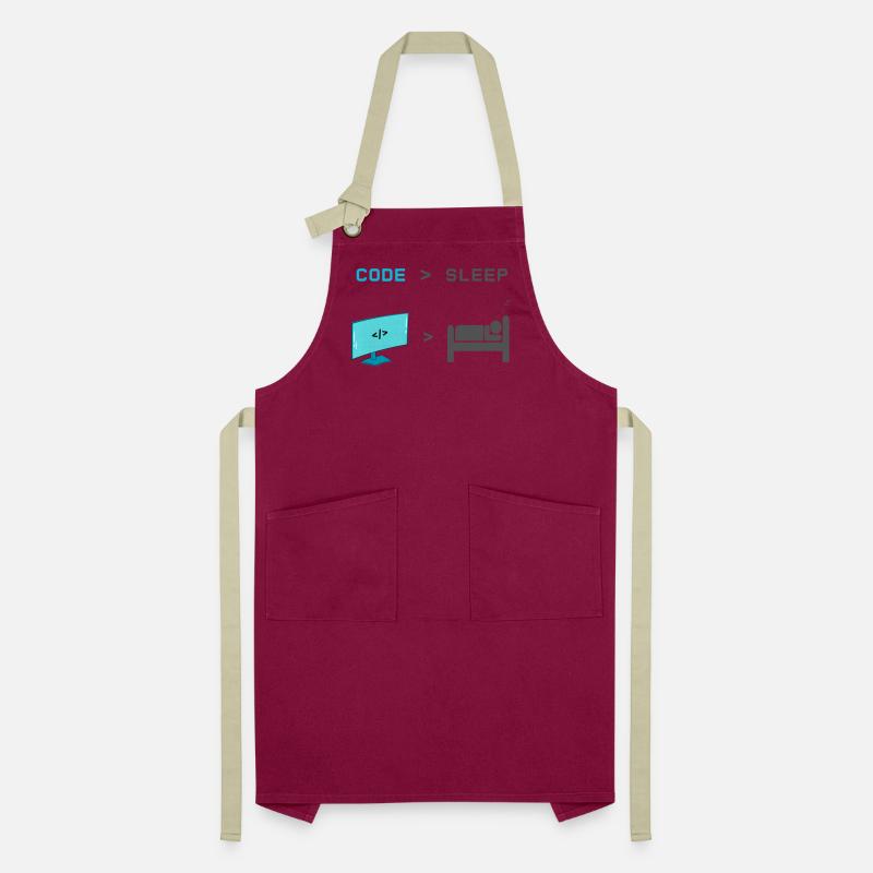 Code vs Sleep: Coder in Sleep Mode Artisan Apron