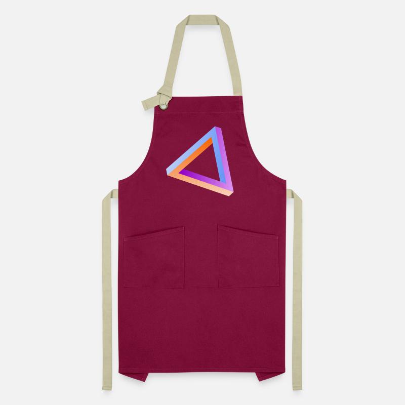 Impossible triangle optical illusion Artisan Apron