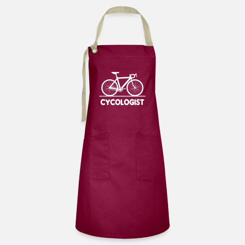 Cycologist - Artisan Apron - burgundy / desert sand