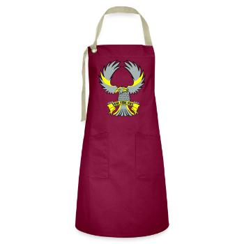 Adler Veni vidi vici - Artisan Apron - burgundy / desert sand - Front - Zoe (177cm)