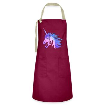 Licorne incroyablement belle coloration - Tablier contrasté - bordeaux/sable - Devant - Zoe (177cm)