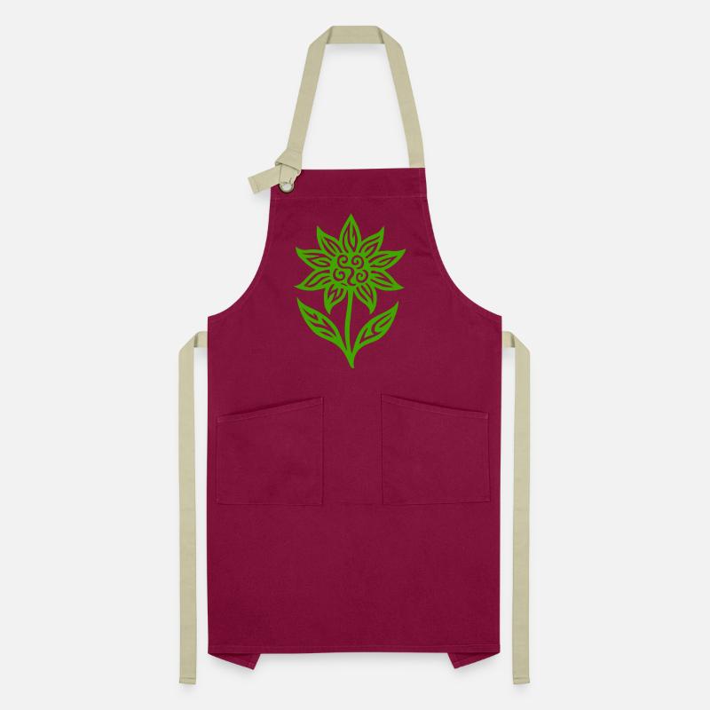 Creative flower with tribal pattern - color variable Artisan Apron