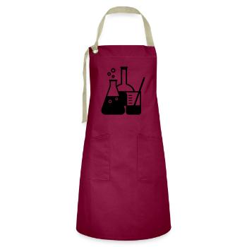 Chemical Glasses - Artisan Apron - burgundy / desert sand - Front - Zoe (177cm)
