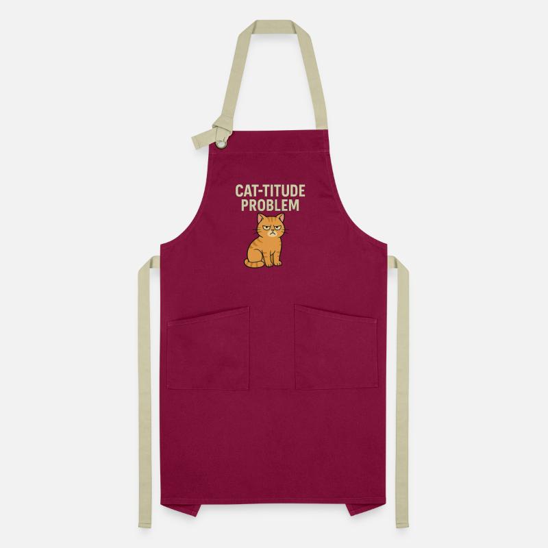 Catitude probleem Grumpy Kat Meme Artisan Apron