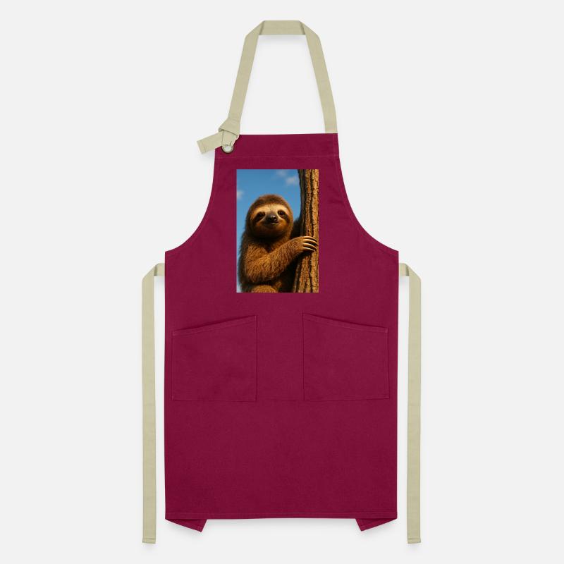 Sunlit sloth tree Artisan Apron