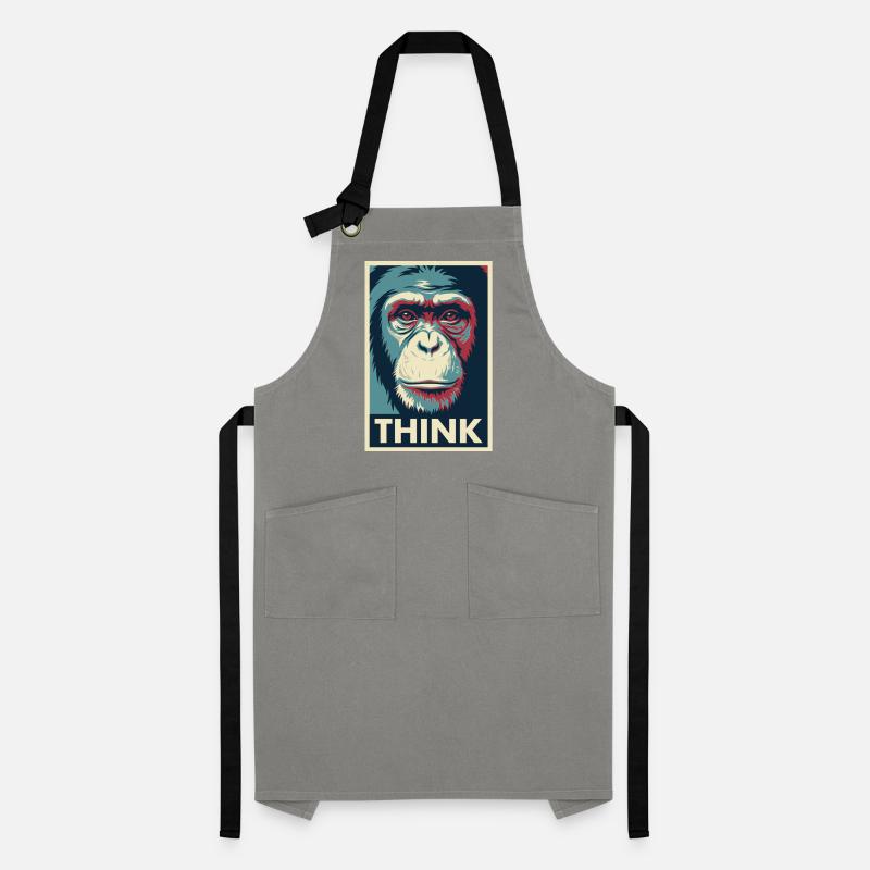 Monkey Thinking Pop Art Poster Artisan Apron