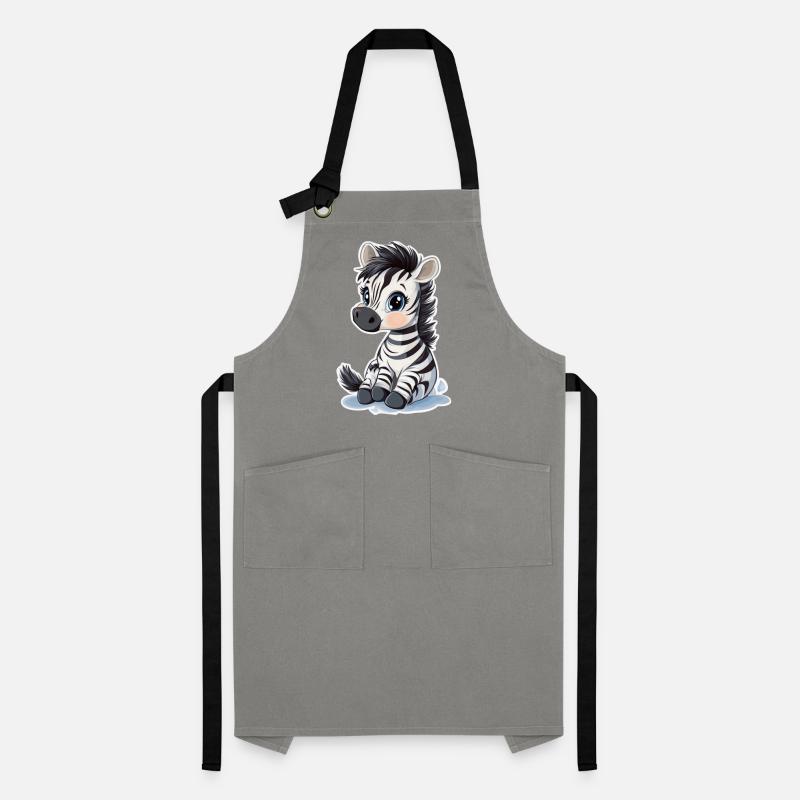 Zebra Kontrastschürze