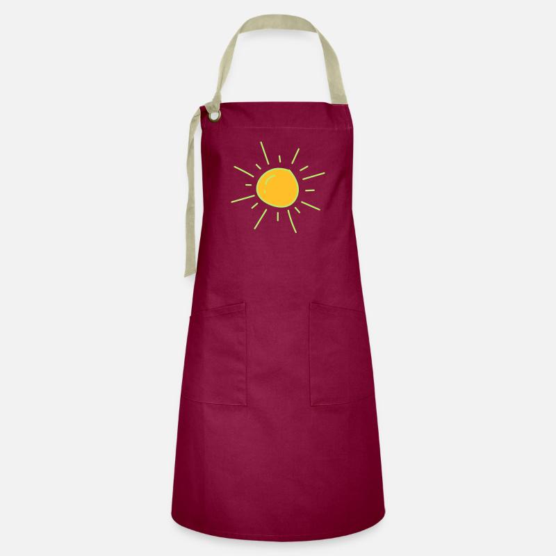 Sun two-tone - Artisan Apron - burgundy / desert sand