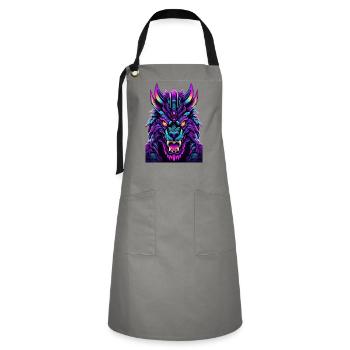 Neon Wolfsgeist - Tablier contrasté - gris/noir - Devant - Zoe (177cm)