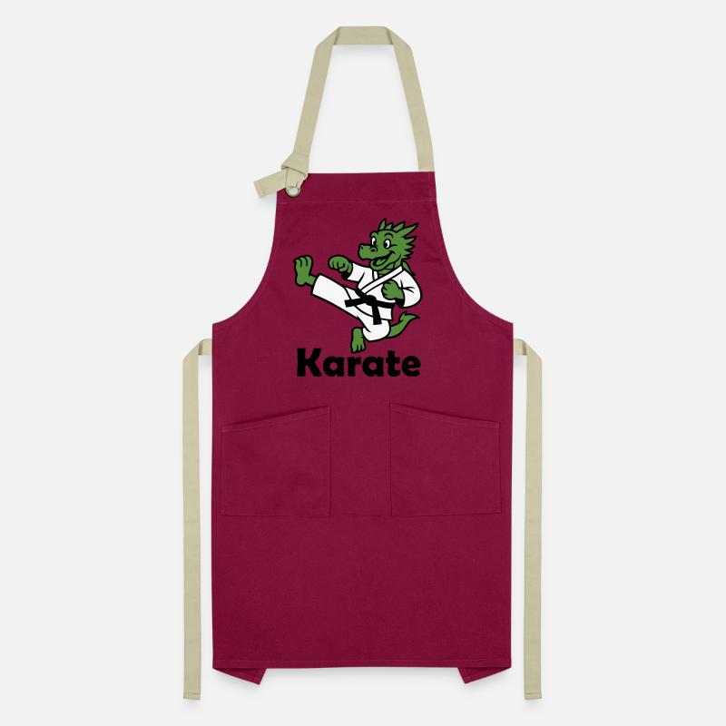 Karate Drache Kontrastschürze