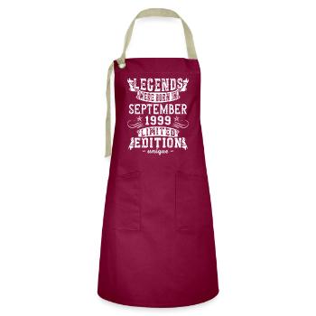 Anniversaire Septembre 1999 année Edition Limitée - Tablier contrasté - bordeaux/sable - Devant - Zoe (177cm)