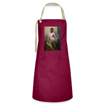 Gas Woman Vintage - Tablier contrasté - bordeaux/sable - Devant - Zoe (177cm)