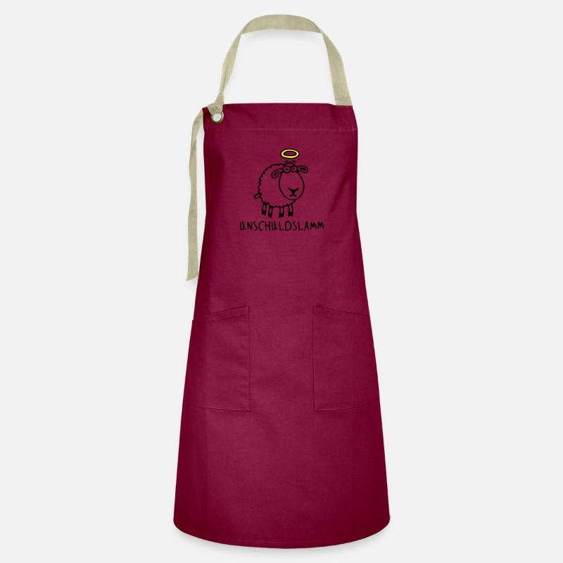 unschuldslamm_042012_c_2c - Artisan Apron - burgundy / desert sand