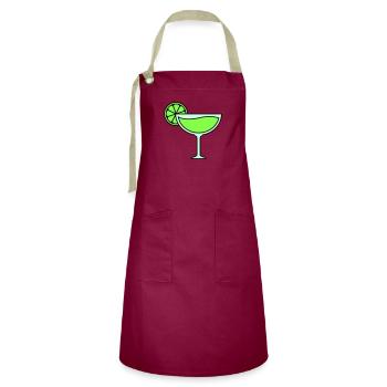 cocktail - Tablier contrasté - bordeaux/sable - Devant - Zoe (177cm)