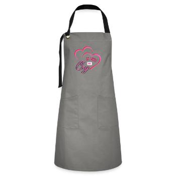 BE MINE OR CRY - Kontrastschürze - Grau/Schwarz - Vorne - Zoe (177cm)
