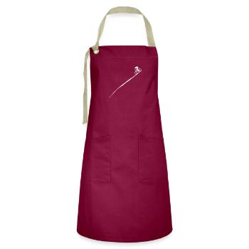 Mountain bike downhill - Artisan Apron - burgundy / desert sand - Front - Zoe (177cm)