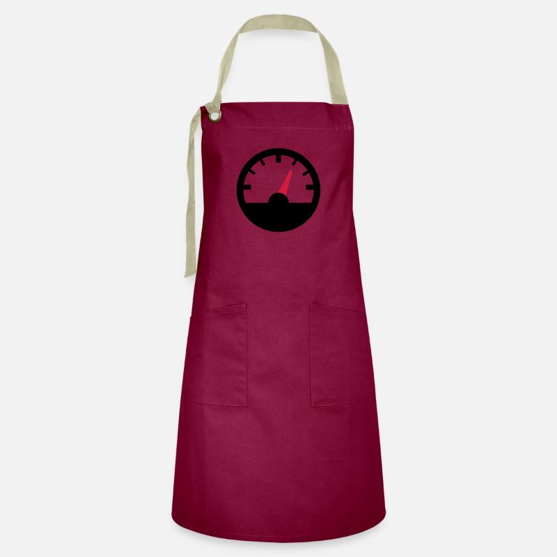 Speedometer - Artisan Apron - burgundy / desert sand