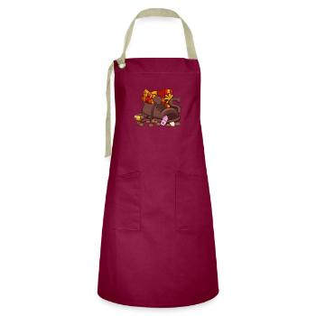 Shoe Setting - Artisan Apron - burgundy / desert sand - Front - Zoe (177cm)