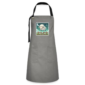 Compter les moutons la nuit - Tablier contrasté - gris/noir - Devant - Zoe (177cm)