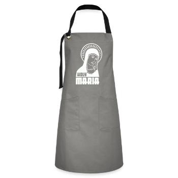 Holy Mary - Artisan Apron - grey/black - Front - Zoe (177cm)