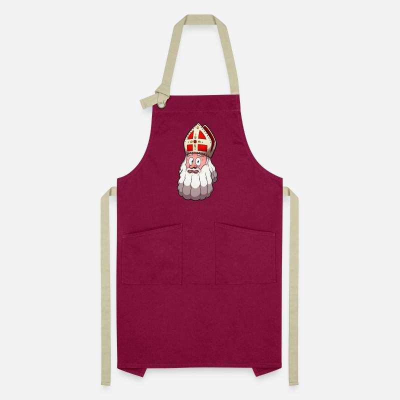 Visage de Saint Nicolas Tablier contrasté