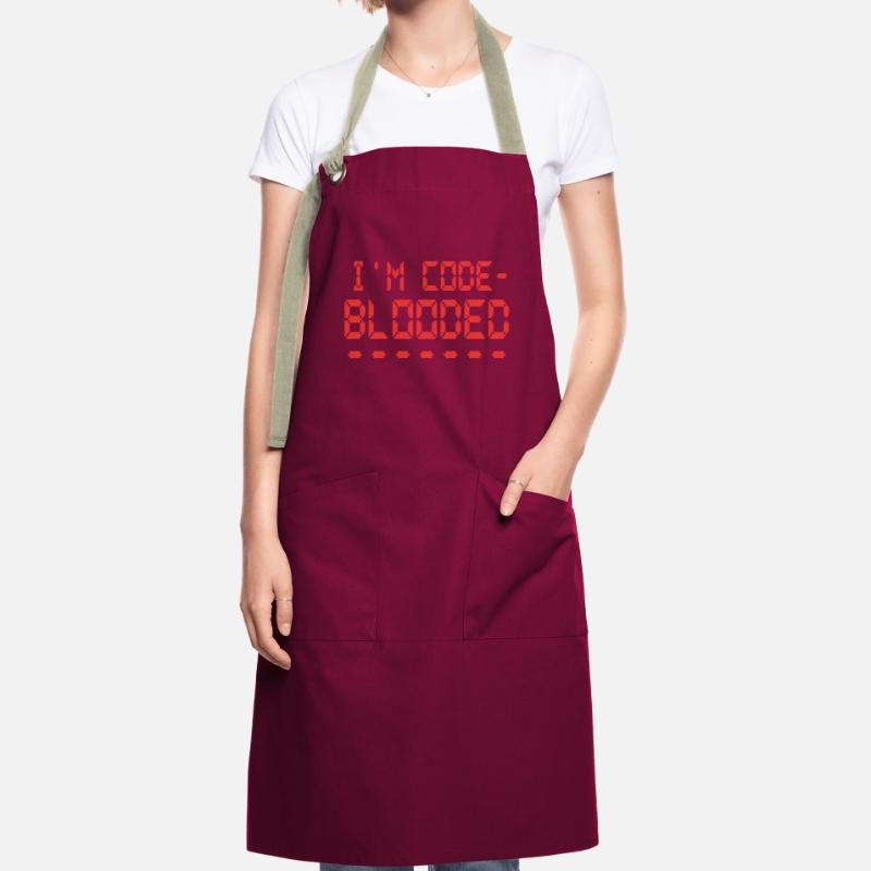 Computer Programming I'm Code Blooded Programmer Artisan Apron
