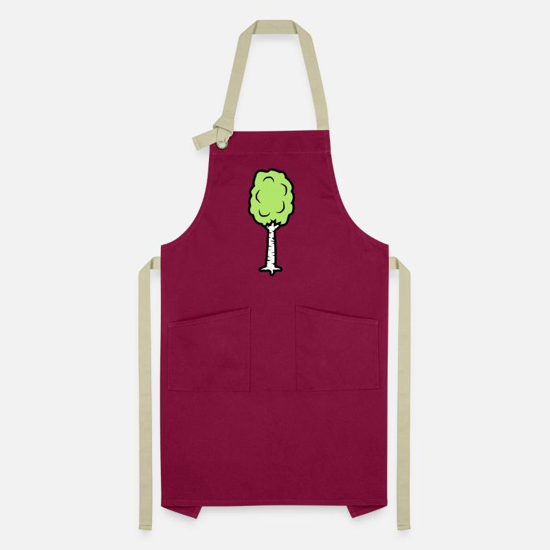 Comic Birch Trees Artisan Apron
