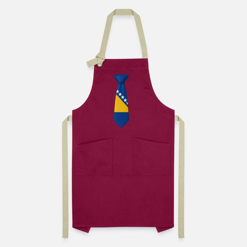 Cravate Bosnie – Conception du drapeau Tablier contrasté