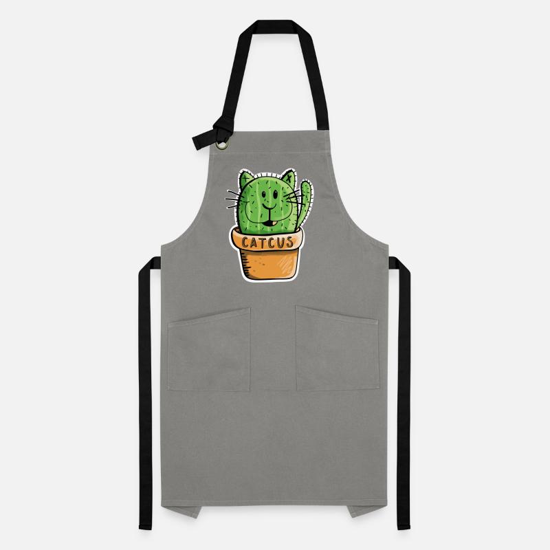 Catcus Cactus Cat - Cats - Cacti - Comic - Fun Artisan Apron
