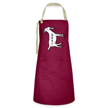 Goat 90 ° left - Artisan Apron - burgundy / desert sand - Front - Zoe (177cm)
