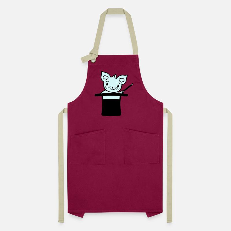 Magical Enchanted Top Hat Wizard Cat Artisan Apron