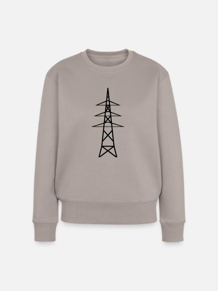 Strommast - Frauen Premium Bio Pullover - Taupe