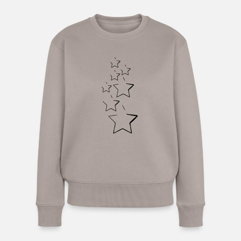 sterne - Frauen Premium Bio Pullover - Taupe