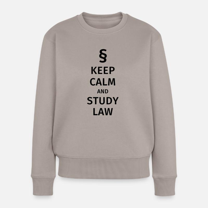 keep calm and study law - Pull Premium bio Femme - taupe