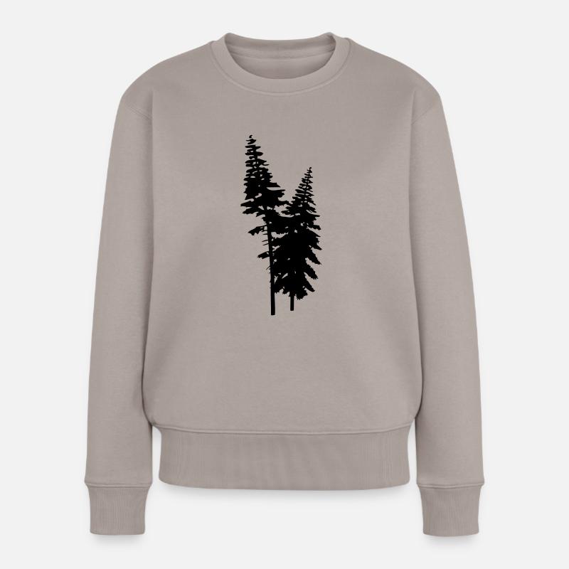 conifers - Frauen Premium Bio Pullover - Taupe