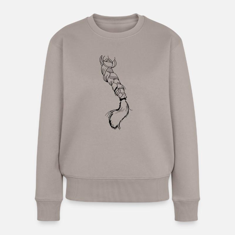 zopf - Frauen Premium Bio Pullover - Taupe