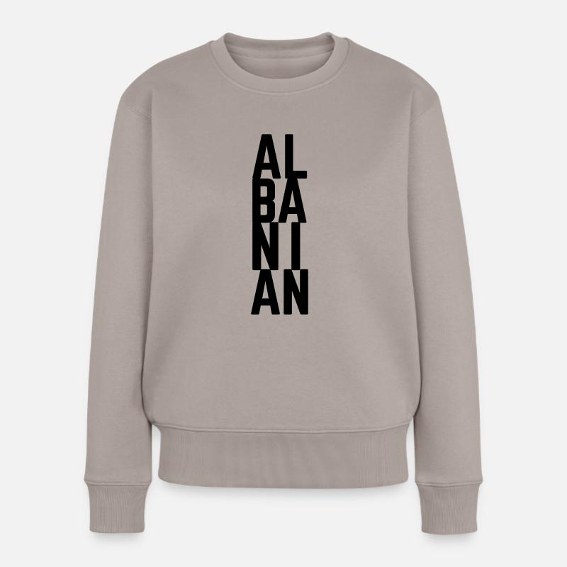 Albanien - Frauen Premium Bio Pullover - Taupe