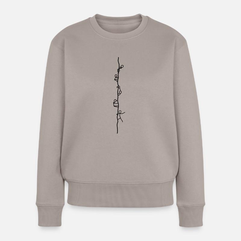 Seilkletterer - Frauen Premium Bio Pullover - Taupe