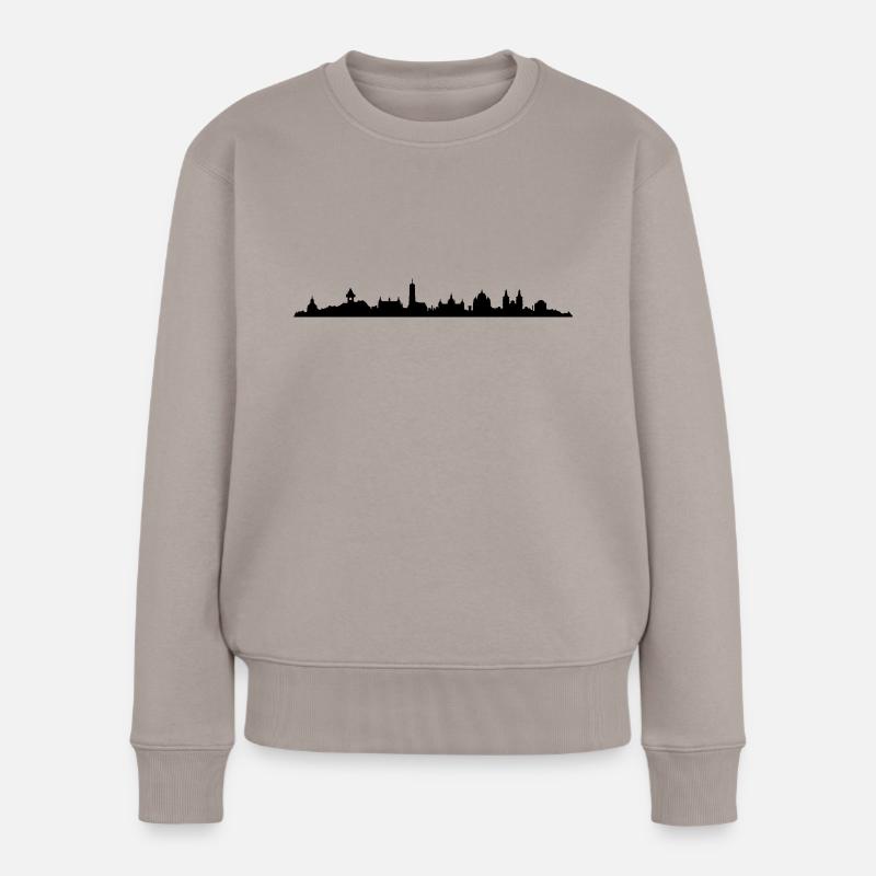Skyline Graz - Frauen Premium Bio Pullover - Taupe