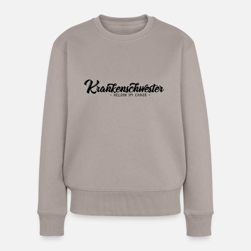 Krankenschwester - Frauen Premium Bio Pullover - Taupe