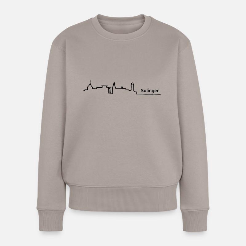 solingen skyline - Frauen Premium Bio Pullover - Taupe