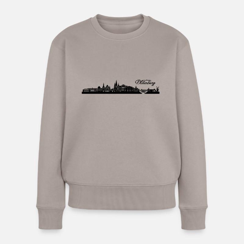 Oldenburger Skyline - Frauen Premium Bio Pullover - Taupe