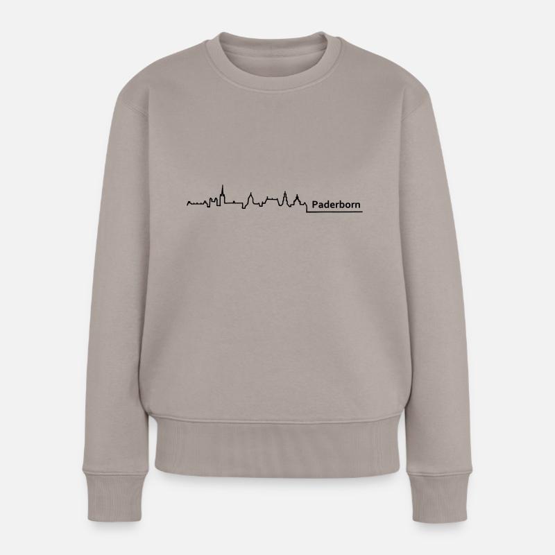 paderborn skyline - Frauen Premium Bio Pullover - Taupe