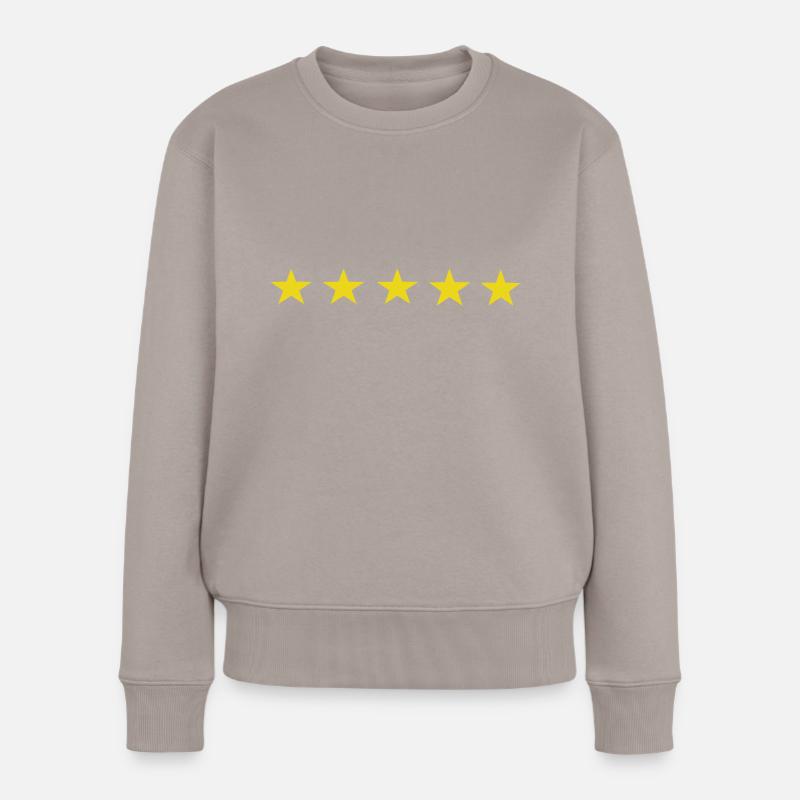 Sterne - Frauen Premium Bio Pullover - Taupe
