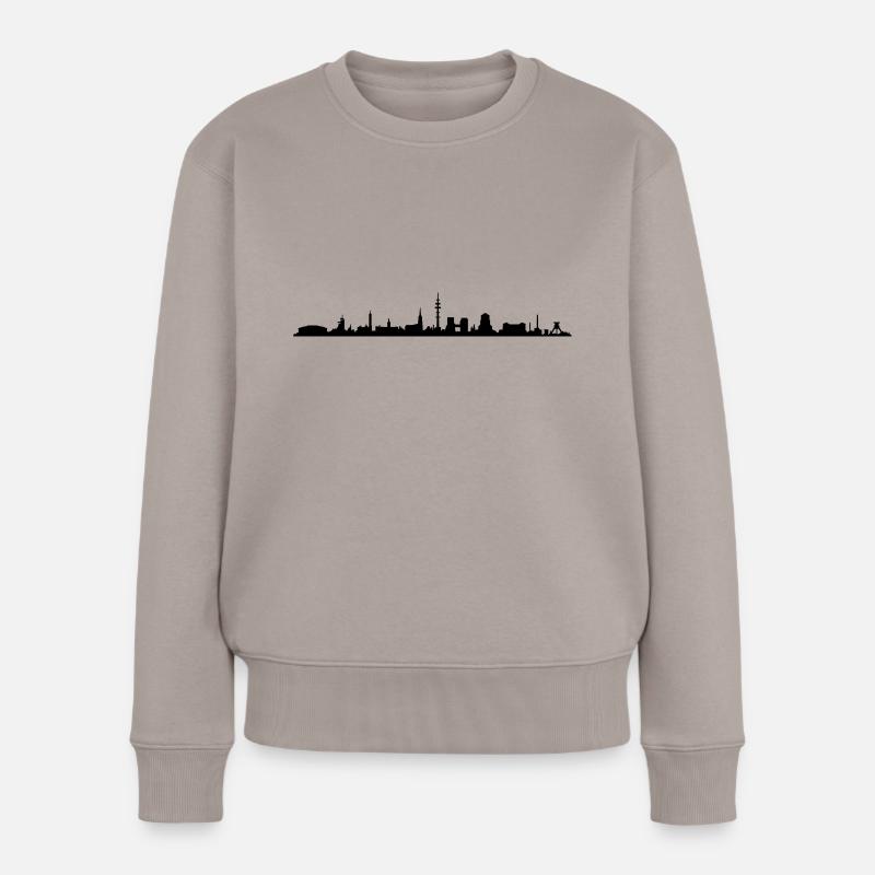 Skyline - Gelsenkirchen - Frauen Premium Bio Pullover - Taupe
