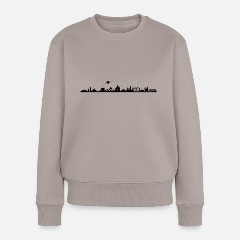 Skyline - Bayern - Frauen Premium Bio Pullover - Taupe