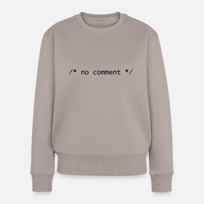 no comment - Frauen Premium Bio Pullover - Taupe